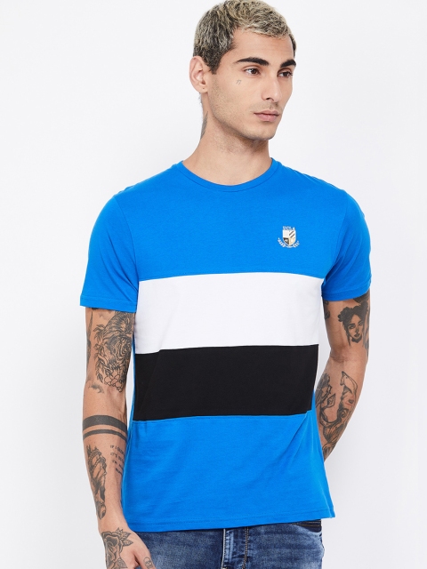 

UCLA Men Blue Colourblocked Round Neck T-shirt