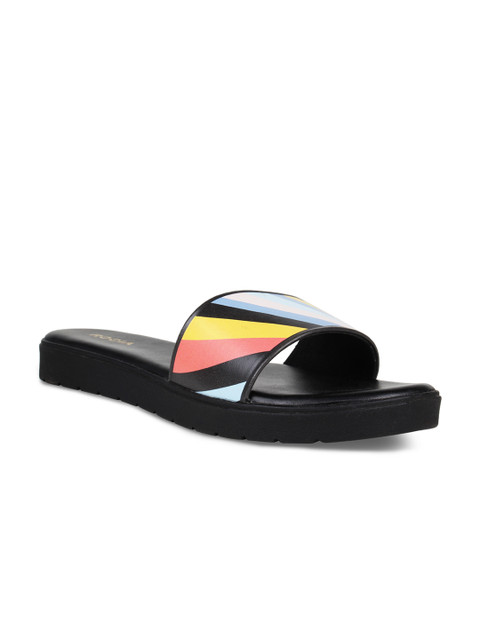 

Rocia Women Black Printed Open Toe Flats