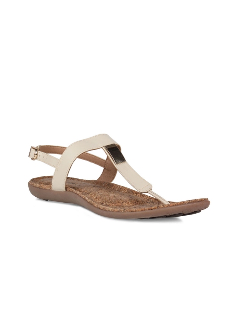 

Rocia Women Beige Solid T-Strap Flats