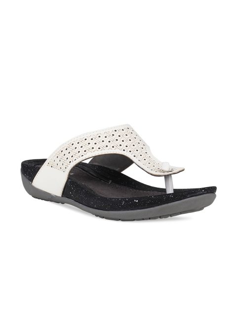 

Rocia Women White Solid T-Strap Flats