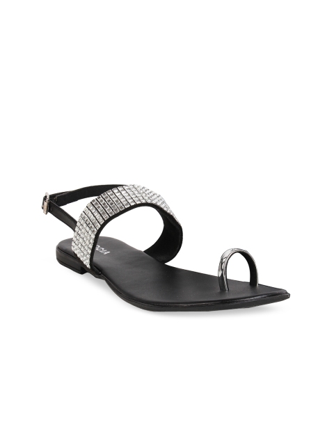 

Rocia Women Black Embellished One Toe Flats