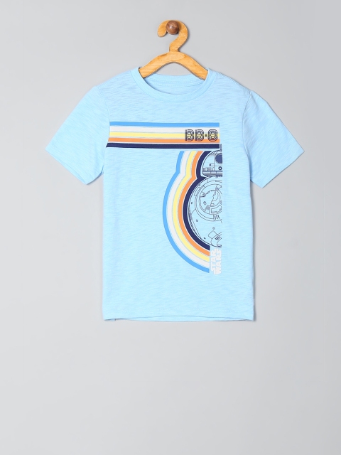 

GAP Boys Blue Star Wars Printed Round Neck T-shirt