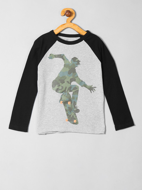 

GAP Boys Grey Printed Round Neck T-shirt