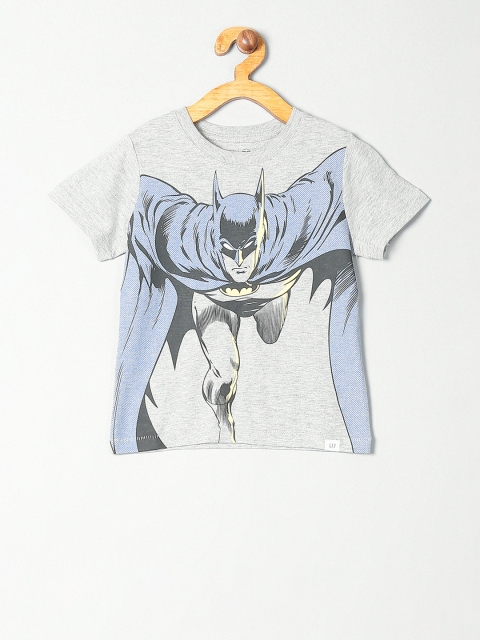 

GAP Boys Grey Cape Printed Round Neck T-shirt