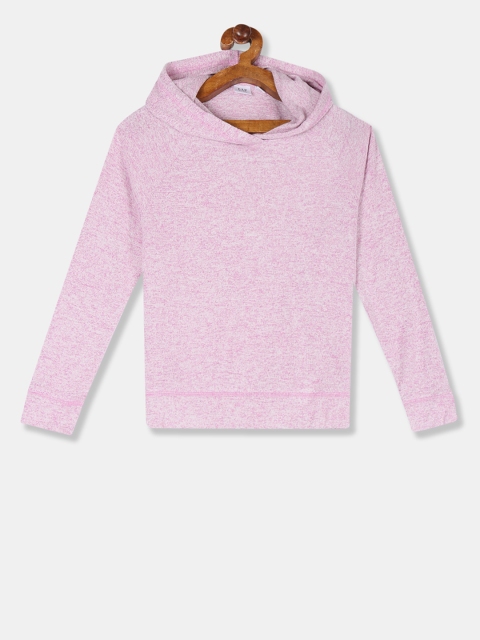 

GAP Girls Purple Solid Hood T-shirt