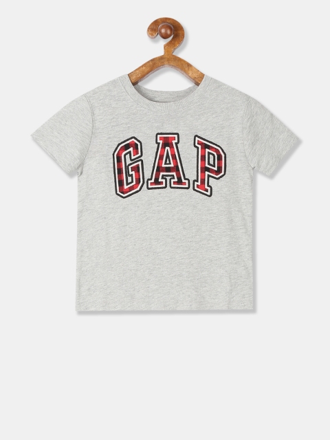 

GAP Boys Grey Printed Round Neck T-shirt