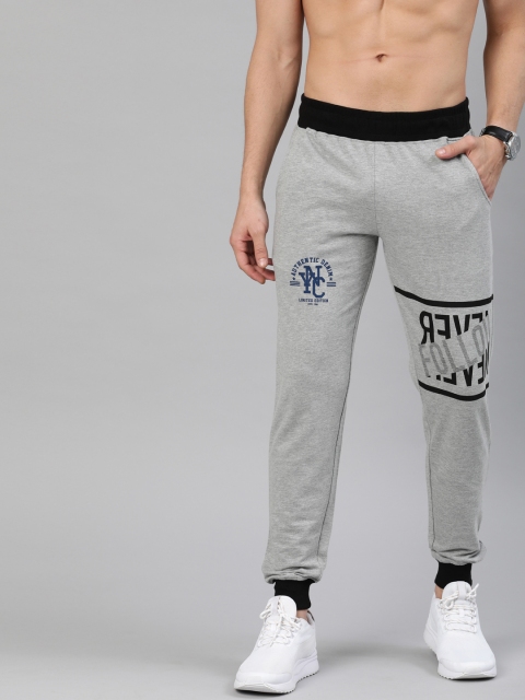 

HERE&NOW Men Grey Printed Joggers