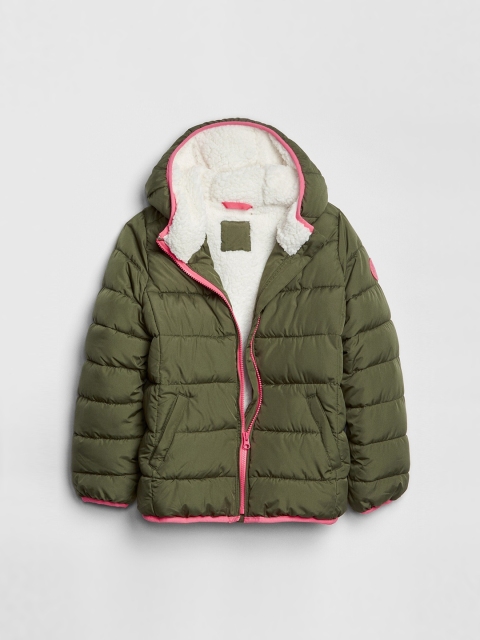 

GAP Girls Green Solid Puffer Jacket