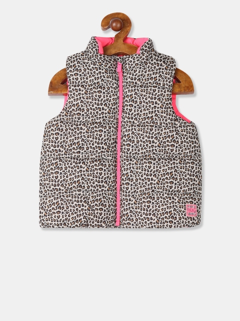 

GAP Girls Off-White & Black Printed Puffer Jacket