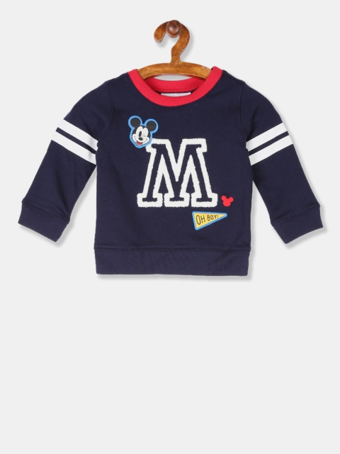 

GAP Boys Navy Blue & White Mickey Mouse Printed Sweatshirt