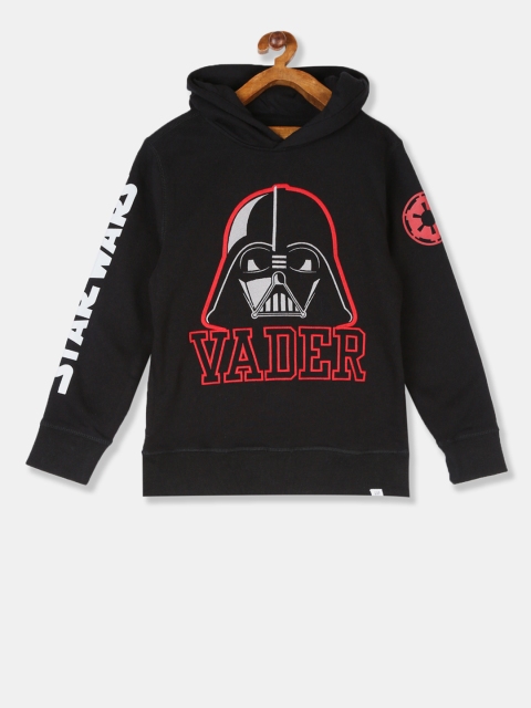 

GAP Boys Black & Red Vader Printed Hooded Sweatshirt