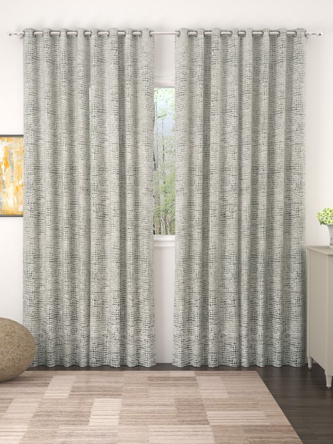 

Story@home Grey & White Set of 4 Jacquard Door Curtains