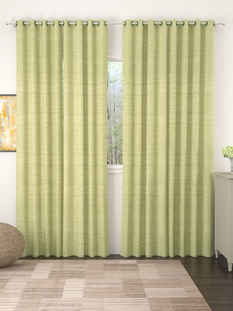 

Story@home Lime Green Set of 4 Jacquard Textured Door Curtains