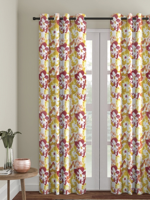 

Soumya Yellow Floral Print Single Door Curtain