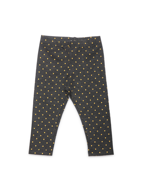 

Chicco Infant Girls Grey & Yellow Printed Leggings