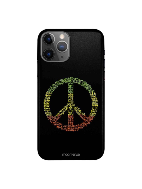 

macmerise Black & Green Symbol Of Peace Printed iPhone 11 Pro Max Case