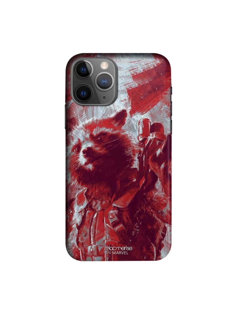 

macmerise Red & Grey Charcoal Art Rocket Case For iPhone 11 Pro Max
