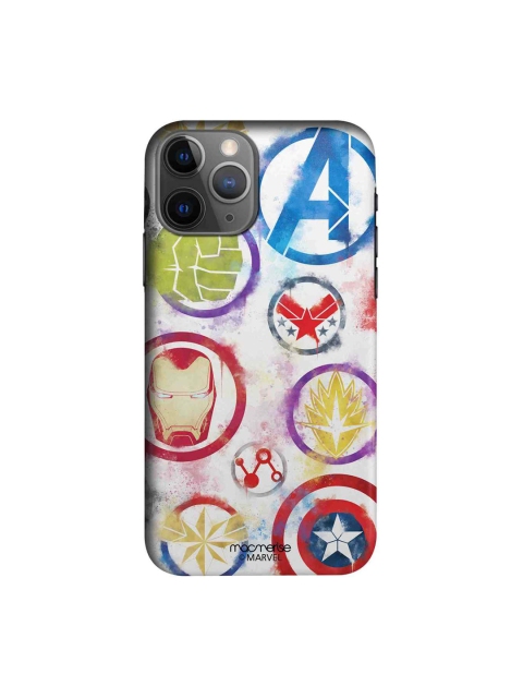 

macmerise Grey & Blue Avengers Icons Graffiti For iPhone 11 Pro Max Case