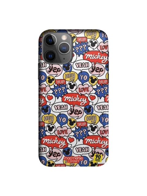 

macmerise White & Blue Mickey Doodle iPhone 11 Pro Max Case