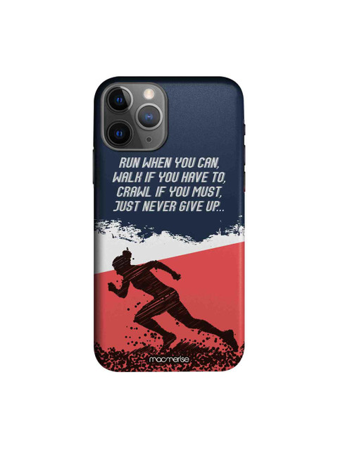 

macmerise Black & White Running Motivation iPhone 11 Pro Max Case, Blue