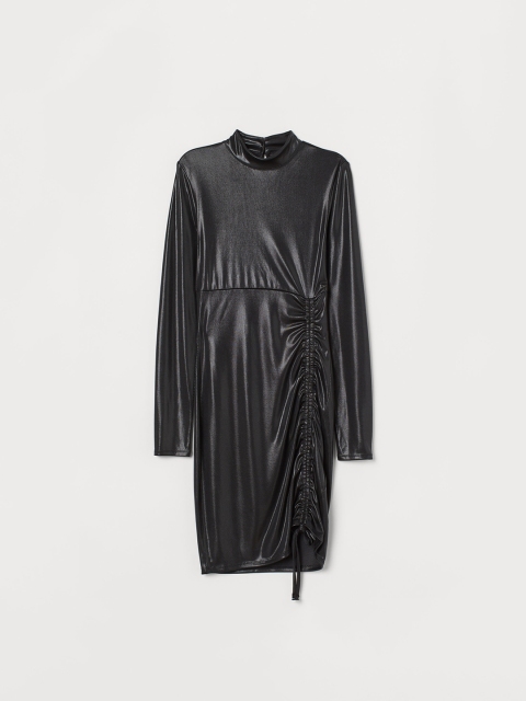 

H&M Women Black Shimmering dress