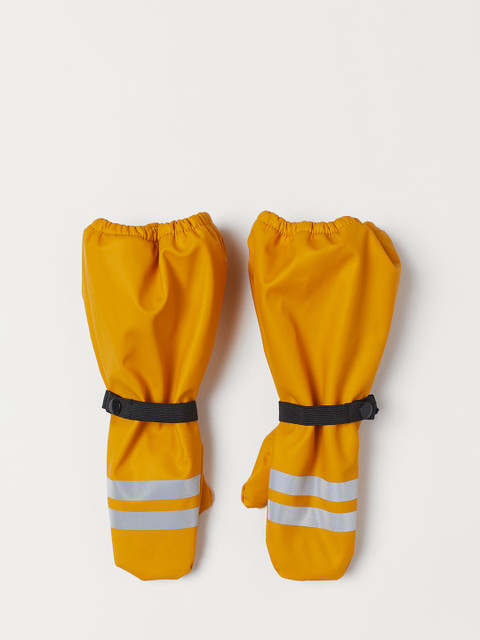 

H&M Boys Yellow Striped Waterproof Mittens