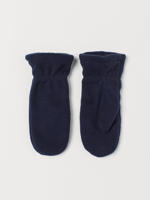 

H&M Boys Blue Solid Fleece Mittens