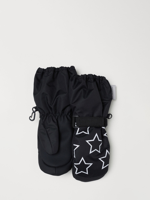 

H&M Kids Boys Black Printed Ski Mittens