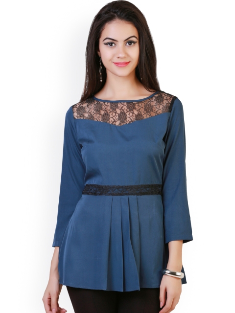 

Belle Fille Blue Peplum Top