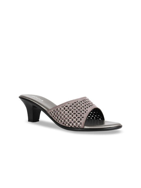 

Rocia Women Grey Textured Block Heels