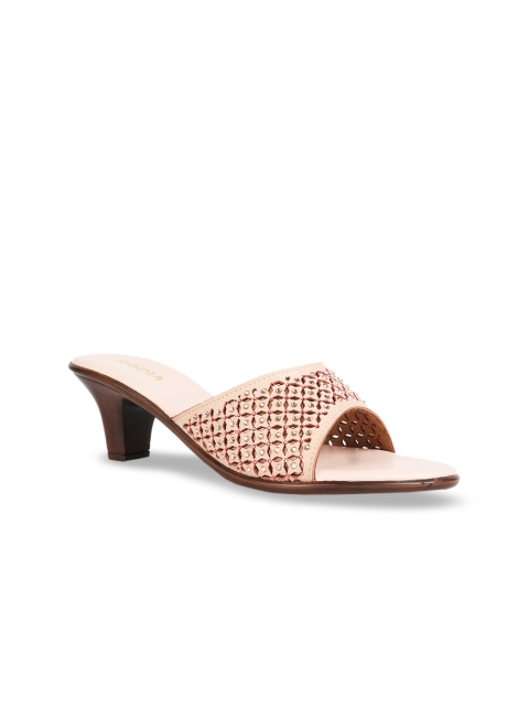 

Rocia Women Peach-Coloured Textured Sandals