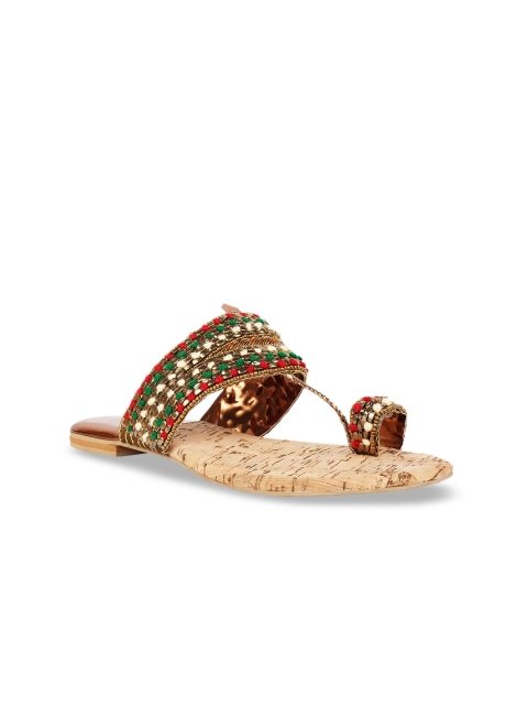 

Rocia Women Beige Embellished One Toe Flats
