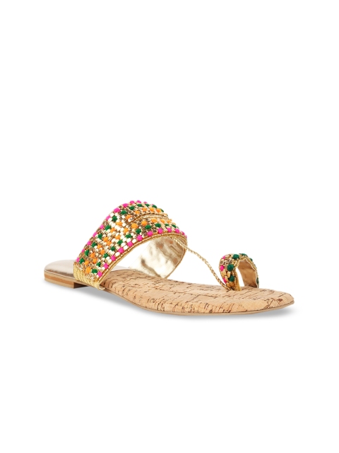 

Rocia Women Gold-Toned Embellished One Toe Flats