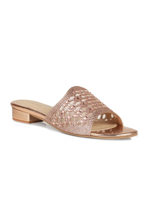 

Rocia Women Rose Gold Embellished Block Heels