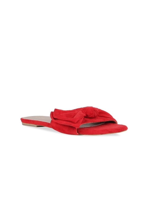 

Rocia Women Red Solid Open Toe Flats