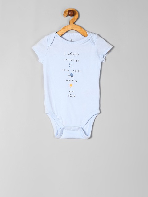 

GAP Kids Boys Blue Short Sleeve Printed Bodysuit