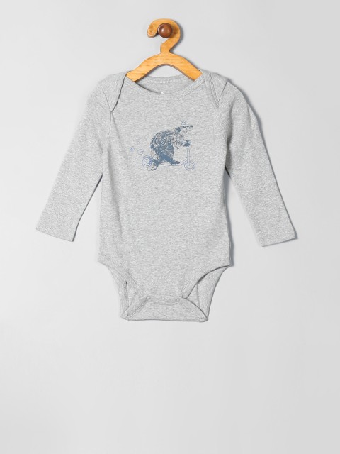 

GAP Infant Boys Grey Solid Critter Bodysuit