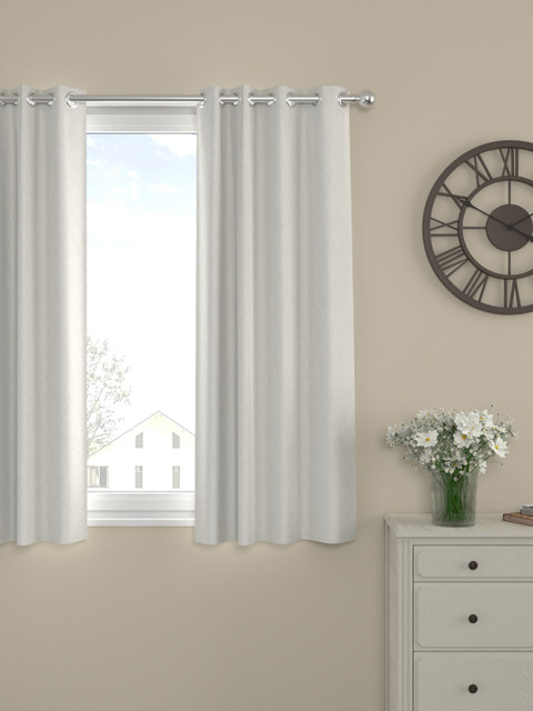 

ROSARA HOME Off-White Single Window Curtain