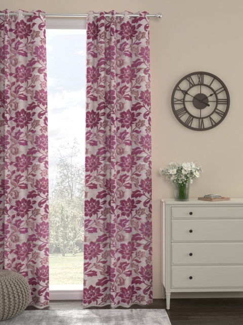 

ROSARA HOME Purple Jacquard Door Curtain