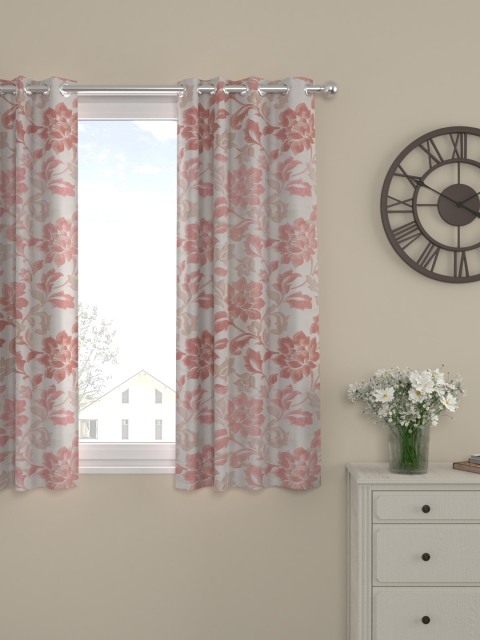 

ROSARA HOME Red Single Window Curtain