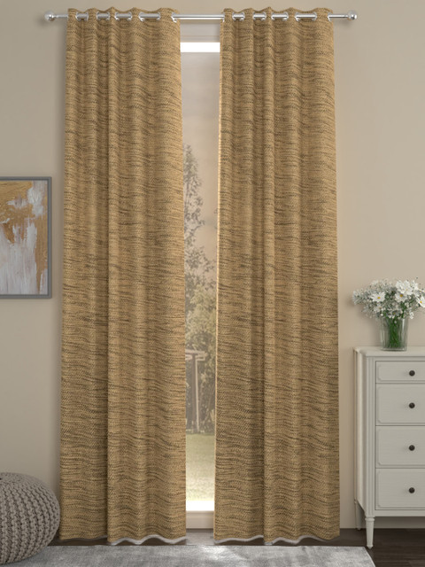 

ROSARA HOME Beige Set of 2 Door Curtains