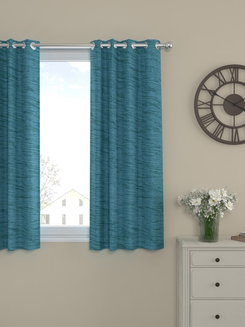 

ROSARA HOME Blue Single Window Curtain