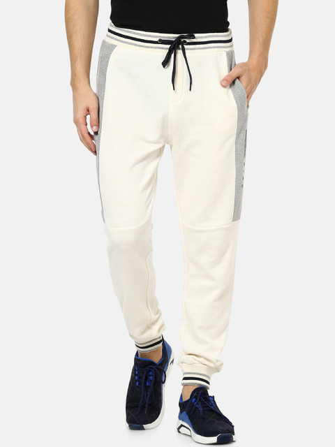

FIDO DIDO Men White Solid Slim-Fit Just Mashmallow Joggers, Off white