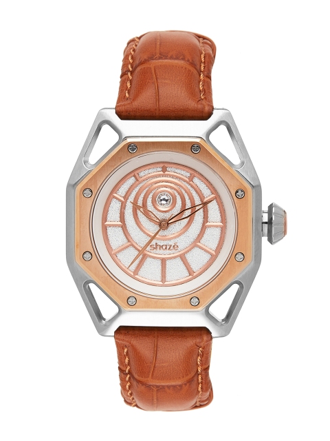 

shaze Women Brown Chronograph Watch