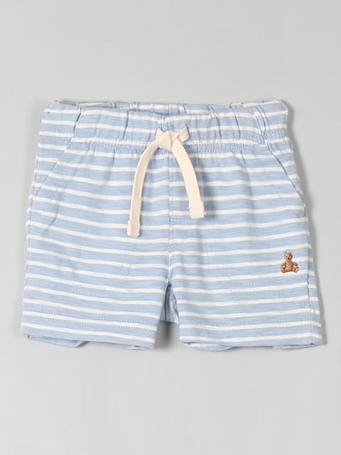 

GAP Infant Boys Blue & White Stripe Slub Shorts