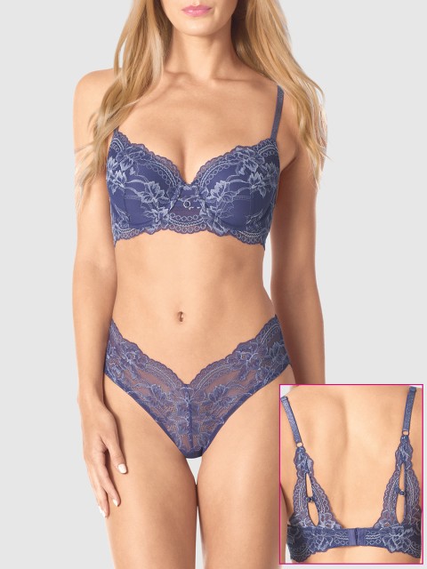 

La Senza Purple Lace Underwired Lightly Padded Bralette Bra 11156835
