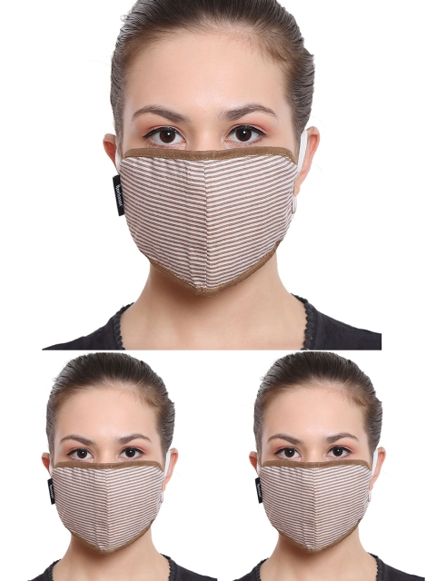 

Anekaant Women Pack of 3 Reusable 3-Ply Outdoor Masks, Brown
