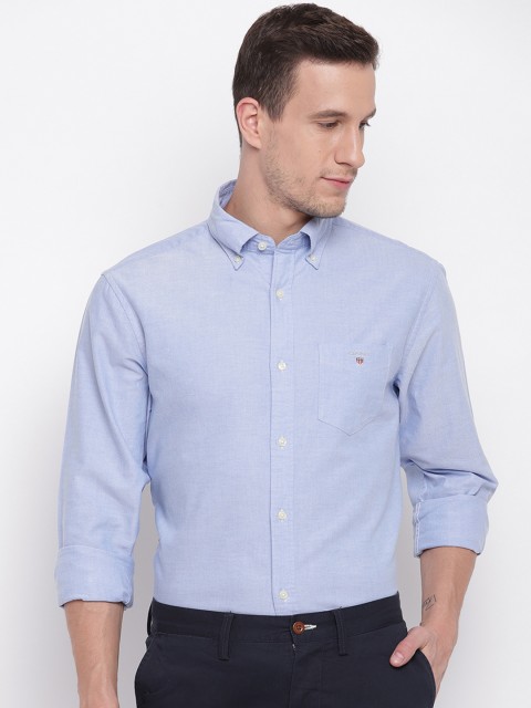 

GANT Men Blue Regular Fit Solid Formal Shirt
