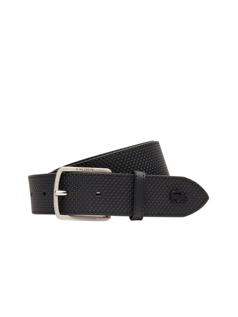 

Lacoste Men Black Leather Solid Belt