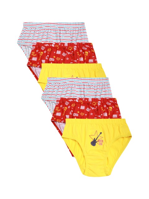 

Red Rose Boys Pack of 6 Assorted Basic Briefs JRNO87-ASSORTED-20